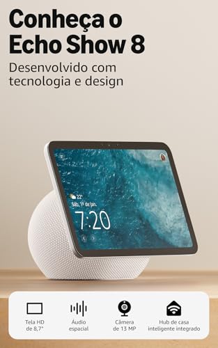 Amazon Echo Show 8 (Geração mais recente) - Com novo design, tela...