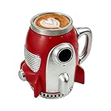 Taza De Café Cohete, Taza De La Nave Espacial 15 Cm | Forro De Resina De Acero Inoxidable 450g, Recipiente De Bebidas Creativo Aislado, Perfecto Para Los Entusiasta De La Tecnología, Oficina