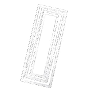 YiQinzcxg Rechteckige Wellenrand Stanzformen Set