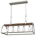 Westinghouse Lighting 6351700 Oak Lane Five-Light Indoor Chandelier, Barnwood & Galvanized Steel