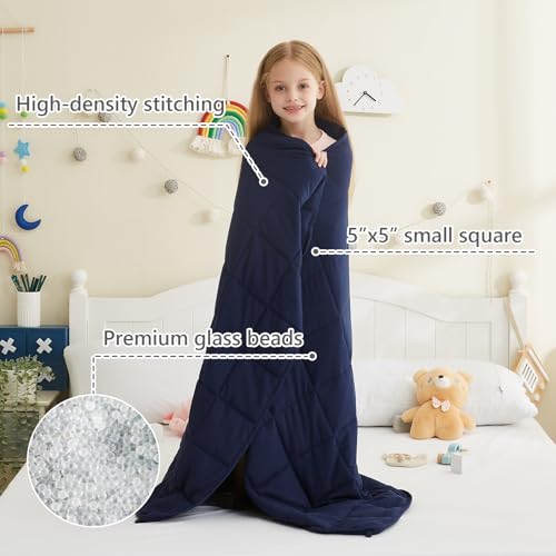 L'AGRATY Weighted Blanket - 36"x48" 3lbs Microfiber Material with Glass Beads Small Blanket for All-Season Summer Fall Winter Soft Thick