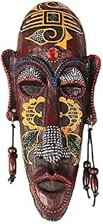 Black Temptation Resin African Mask Wall Hanging Decor Creative Home Accessories, 01