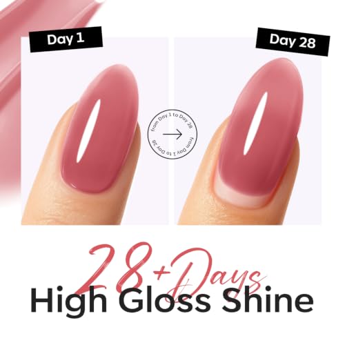 Image of modelones Jelly Rose Pink Builder Nail Gel Top Coat Gel Polish in One 15ML