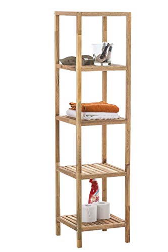 Étagère de Rangement en Bois pour Salle de Bain I Étagère de Décoration en Bois pour Cuisine ou Balcon I ètagère à Chaussure I Taille au Choix:, Couleur:Noyer, Taille:XL