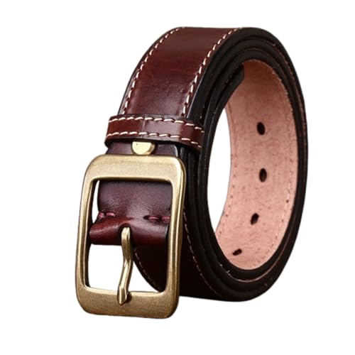 Ceinture en cuir véritable 3,5 cm de large style minimaliste
