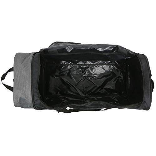 Travelers Club Travelers-Polo & Racquet Club Duffel, Pieghevole, 81,3 cm, Colore: Nero/Grigio, Borsone Unisex-Adulto, Einheitsgröße