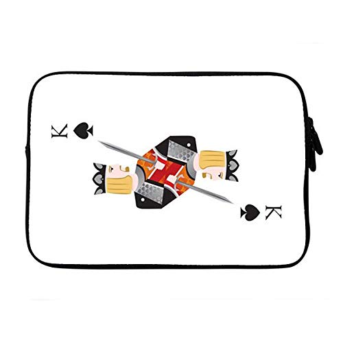 Stylizedd15-inch Laptop Sleeve Bag with Shoulder Strap Compatible for Macbook Pro, for Macbook Air 13 inch / 14-inch Notebook Laptops - King of Spades