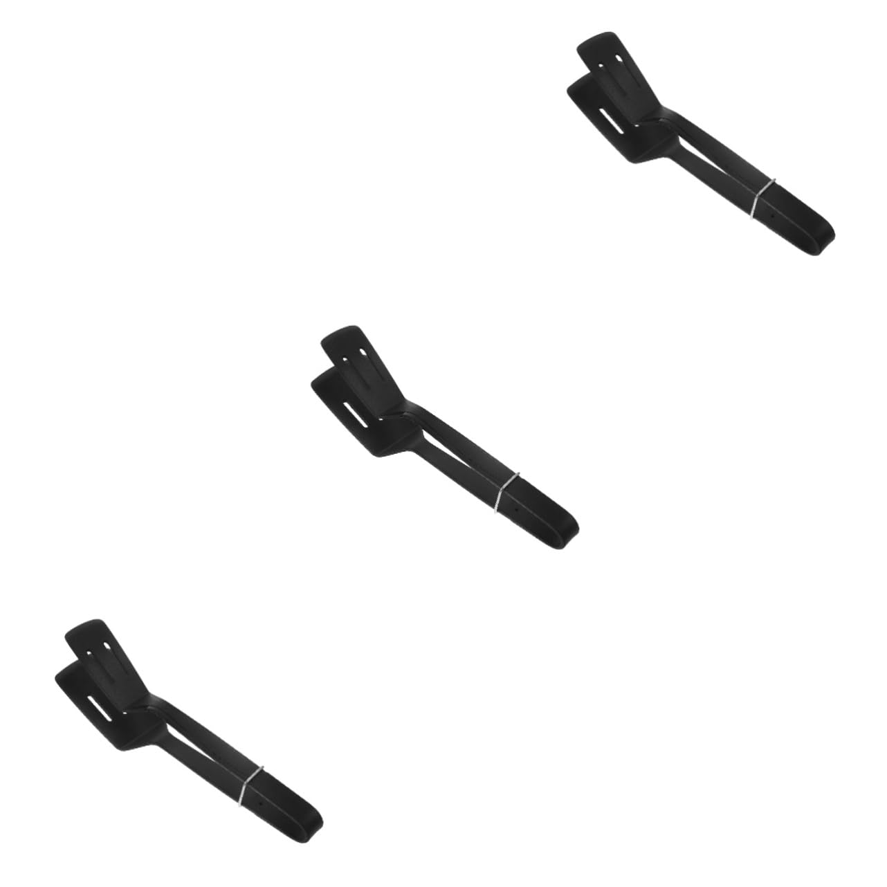 UKCOCO 3 Stück Bratspatel-clip Essenszange Burger-smasher Hibachi-grill Zange Küche Dreher Essensclips Spachtel Steakklemme Küche Unerlässlich Fischspatel Kieselgel Black