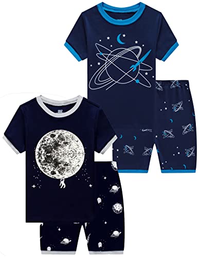 Image of KikizYe Boys Short Sleeve Pajamas Kids Summer Pjs Children Pajamas