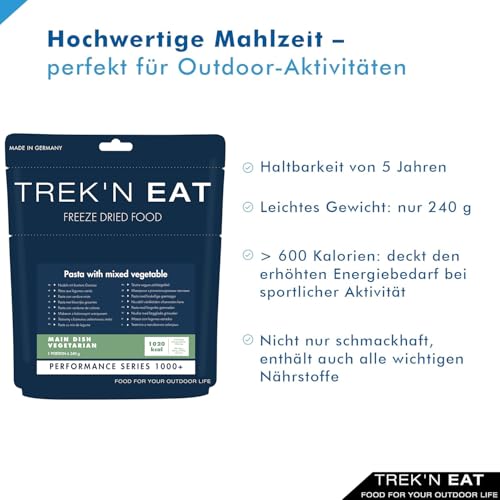 Trek’N Eat Nudeln mit buntem Gemüse PS1000+ Deine hochkalorische Outdoor-Mahlzeit (1000+ kcal) für Trekking, Expedition & Notvorrat – Bild 5
