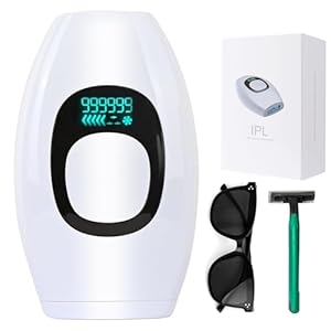IPL Hair Removal,Laser Hair Removal At-Home for Women Men, 999,999 Flashes Permanent Hair Removal Device on Facial Legs Arms Bikini Line, White