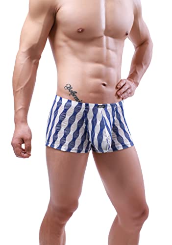 IKINGSKY Men's Breathable Boxer Briefs Sexy Pouch Shorts Stretch Low Rise Bulge Under Panties for Men2