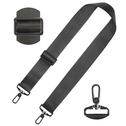 Image of FIEIL 58 inch Crossbody Bag Strap Soft Adjustable Wide Shoulder Straps, Universal Replacement Purse Straps with 360Metal Hooks for Handbag Laptop Bag Briefcase, Duffel Bag