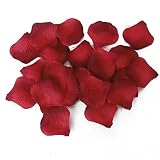petalos de rosa propiedades Condición: 100 % nuevo 100 hojas de pétalos de rosa artificiales para decoración de boda, color rojo degradado, rendimiento fiable