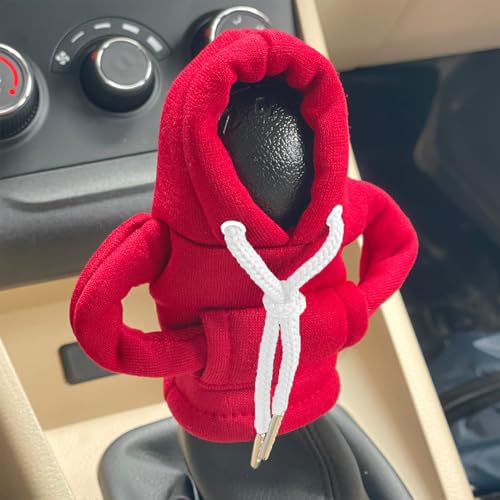 1 Pieza Shift Knob Hoodie,Sudadera Palanca Cambios,Pomo para Palanca de Cambios,Cubierta para Palanca de Cambioscubierta con Capucha,Funda Cubierta Palanca Cambios,Sudadera Marchas Coche-Negro - imagen 5