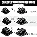 Blulu 100 Piezas Mini Clips de Cable de Exterior con Cinta Adhesiva...