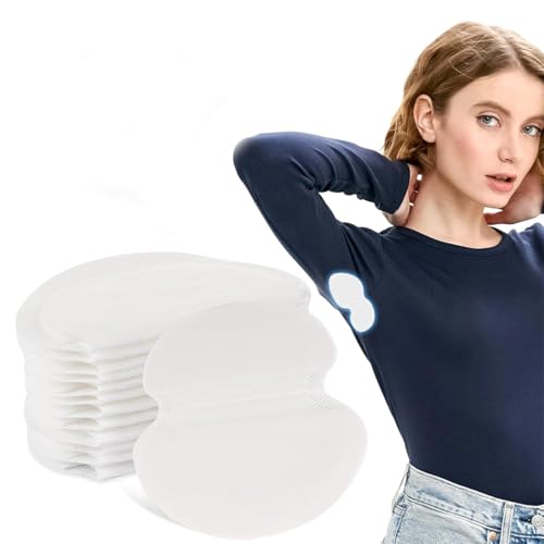 CATOR 50 Piezas 25 Pares Almohadillas Sudor Axilas Mujer Hombre, Parches Antisudor Axilas, Almohadillas Protectoras para el Sudor, Armpit Sweat Pads