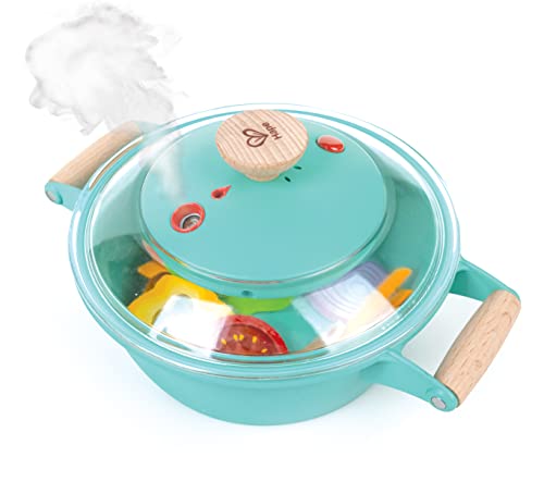 image for Hape Little Chef Cooking & Steam Playset | Toy Kitchen with Play Food 