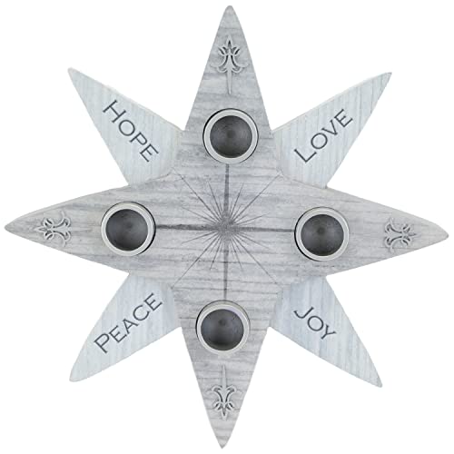 Star Advent Wreath - Hope, Peace, Faith, Joy, Advent Candle