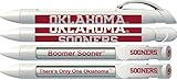 University of Oklahoma Sooners Greeting Pen Rotating Message Pens - 4 Pack (8009) Officially Licensed Collegiate Product