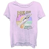 Pink Floyd Ladies Rock Shirt Dark Side of The Moon Vintage Tee (Washed Light Pink, Small)