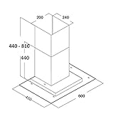 SIA FL60SS 60cm Flat Glass Stainless Steel Chimney Cooker Hood Extractor Fan - Image 2