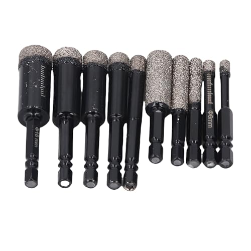 Set de 10 Brocas de Diamante para Taladro con Vástago Hexagonal 1/4" miniatura 4
