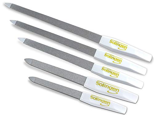 Profi Nagelfeilen Set aus Solingen Maniküre Feilen Made in Germany 2-Seitig Fein/Grob Pediküre Saphirnagelfeilen in…
