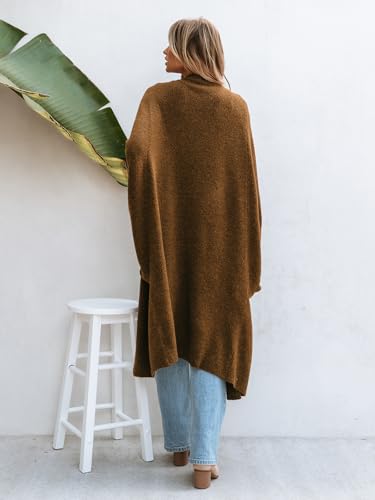 CUPSHE Women's Oversized Cardigan Sweater Open Front 2025 Fall Long Sleeve Soft Knit Casual Sweaters Outwear3