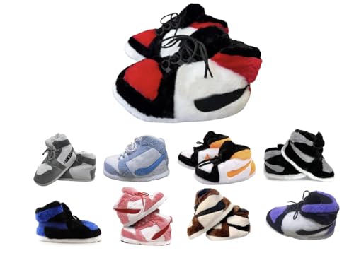 Warm Furry Sneakers Slipper Comfy House Shoes Winter Plush Fuzzy Slipper Shoes For Women Men One Size Fits Most Fluffy Slides For Indoor Outdoor Bigfoot Gifts Houseshoes