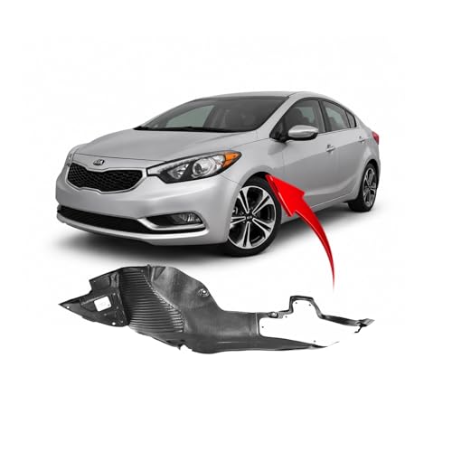 Image of FitParts Compatible with Kia Forte 2014-2016 Front Left Fender Liner | Driver Side, Sedan /Hatchback, Plastic, Ready to Install, OEM 86811A7000, KI1248122