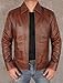III-Fashions Mens Reeves Real Leather Jacket for Adults - Vintage Brown Real Lambskin Motorcycle Jacket | John, S