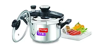 Prestige Clip-on Mini Induction Base Stainless Steel Pressure Cooker with Lid, 3 Litre, Metallic Silver