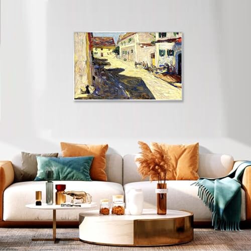Impression sur toile Kandinsky avec cadre argenté de finition premium - 3