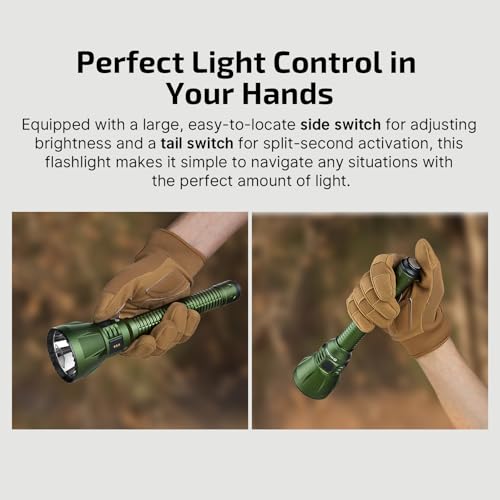 OLIGHT Javelot Turbo 2 Tactical Torch 1800 Lumens LED Rechargeable Flashlight with a Wireless Remote and Two Charging Methods for Hunting, Search, Rescue, and Law Enforcement (Black) - Image 6