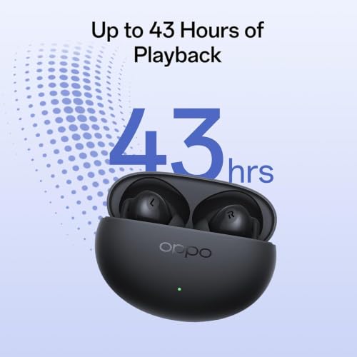 Image of OPPO Enco Buds3 Pro+ True Wireless in-Ear Earbuds, 12.4mm Titanium Driver,32dB ANC & Transparency Mode, 43H Total Playtime, 47ms Low Latency, Bluetooth5.4, IP55, (Midnight Black)