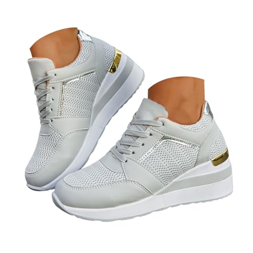 Orthopedic Sneakers for Women, Women Mesh Breathable Tennis Shoes Fashion Slip On Sneakers Thick Sole Sports Casual Shoes