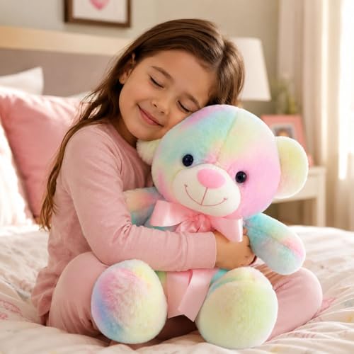 Image of Rainbow Doll 40cm | Ultra Soft Plush Stuffed Toy | Cute Hugging Pillow | Gift for Kids Boys Girls