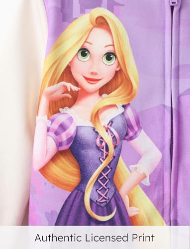 Disney Princess Rapunzel Toddler Girls Varsity Bomber Letterman School Baseball Jacket Kids Zip Up Fall Clothes Lightweight Sweatshirt Coat 4-5T - image 2