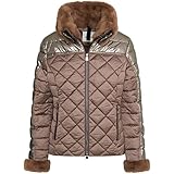 Material: 100% Polyester HV Polo Luxusjacke Reit-Jacke HVPCold Lammy Kunstpelzkragen (M, dark taupe), 0406093361