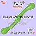 West Paw Zogoflex Echo Zwig Squeezy Dog Fetching Stick – Bouncy, Hollow, Squishy Interactive Toy for Puppies, Large Dogs – Floatable Stick, Lightweight Chewy Toy for Catch/Fetch – 13.75”, Jungle Green