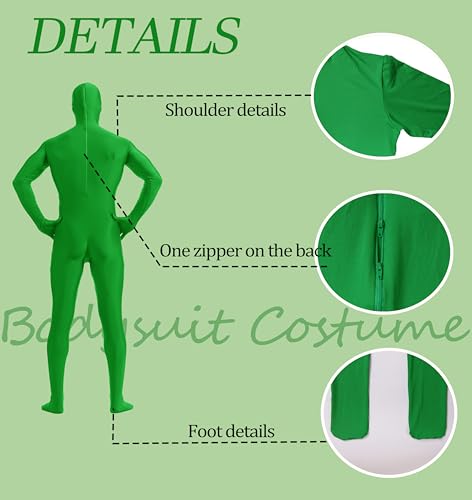 Image of ATHX Men's and Women's Spandex Open Face Bodysuit Costume Adult Stretchy Halloween Cosplay Body Suit Zentai Suit Outfits