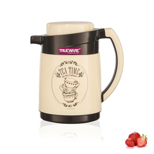 Image of Trueware Ruff Tuff 800 Insulated Flask - 750 Ml | Insulated Tea Pot Kettle Thermos Water Jug | Hot & Cold | Food Grade Plastic | Lightweight BPA-Free | Wide Mouth Design | Ideal for Office, Travel