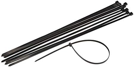 Heat Stabilized UV Nylon Cable Zip Ties [Pack of 100] – 8 in., 40lbs, Black, Heavy Duty Zip Ties | Office Organizers