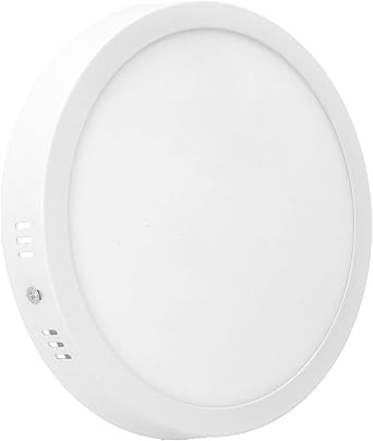 JANDEI - LED Downlight 18W, Round Surface Mounted Cold White Light 6000K Equivalent to 140W, Aluminium Matte White Ring [Energy Class F]