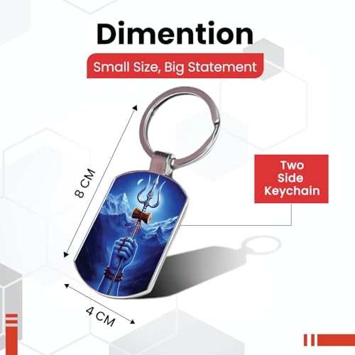 Image of Stylish Metal Keychains with Permanent Glossy Print - Inspirational Quotes & Spiritual Designs - Perfect Key chains for loved ones, Personal Use, Gifts & Return Gifts