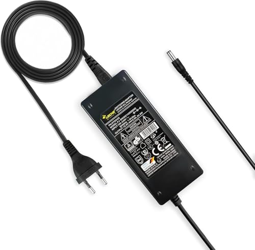 LEICKE Cargador 42V 2A de batería Patinete/Scooter/Bicicleta eléctricas Compatible 36V | Redondo Conector 5,5mm x 2,1mm Cargador para Scooter y Bicicleta eléctricas | TÜV