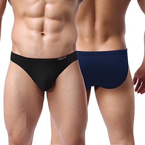 Avidlove Mens Bikini Underwear Low Rise Briefs Microfiber Underpants 4 Pack