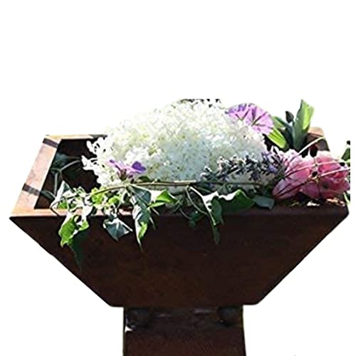 Rostikal Colonne à fleurs 115 cm et bol 40 x 40 cm et 15 cm de profondeur Décoration de jardin vintage