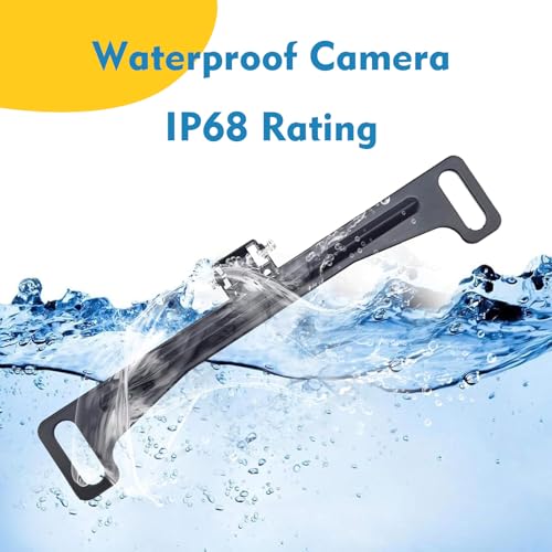 Image of ijuicy 1 PC Car Rear View Camera License Plate Bracket, Metal Backup Camera Bracket with Mounting Parts, Rear View Camera Anti-Vibration Anti-Shake Bracket, Universal for Cars Trucks (Black)